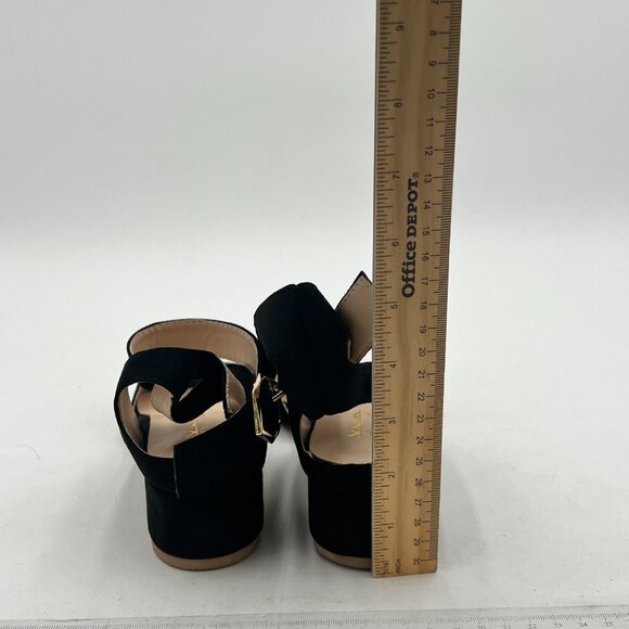 XYD Black Open-Toe Block Heel Sandals - Picture 5 of 8